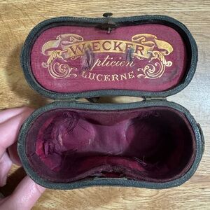 20th Century Vintage Opera Binoculars by W. Ecker Opticien Lucerne With Case
